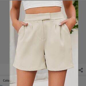FAMULILY Womens Casual Shorts Side Pockets High Waist Size M